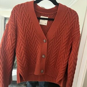 Abercrombie & Fitch Rust Cardigan Sweater